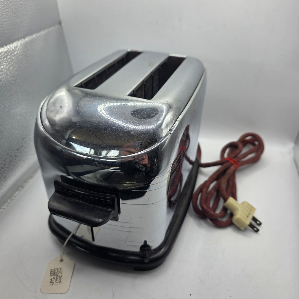 Art Deco McGraw Toastmaster Chrome 2 Slice Toaster Model 1B6 Untested
